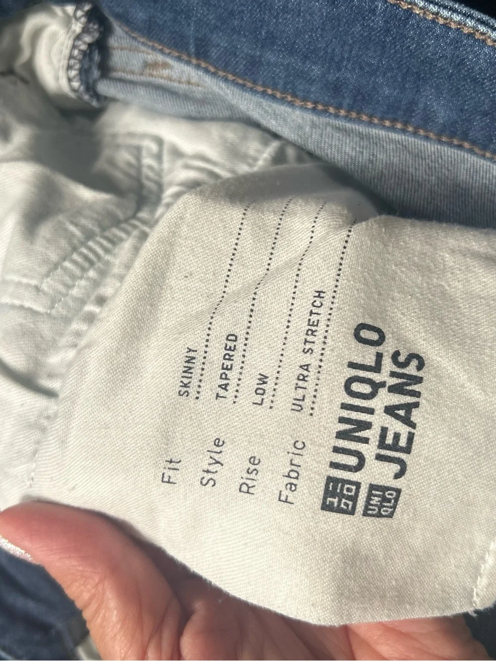 Uniqlo Men's Indigo Skinny Tapered Jeans Sz 33 x 34